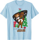 Star Wars A New Hope Chewbacca And Princess Leia Christmas T-Shirt - T-Shirt | Light Blue