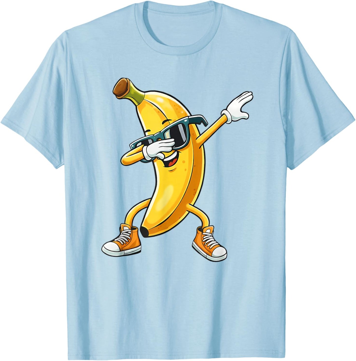 Funny Dabbing Banana Graphic Banana Love T-Shirt - T-Shirt | Light Blue