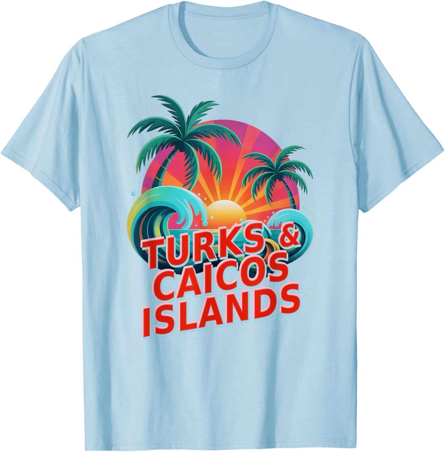 Family Turks Caicos Islands Cousin Vacation Surfing Vacay T-Shirt - T-Shirt | Light Blue
