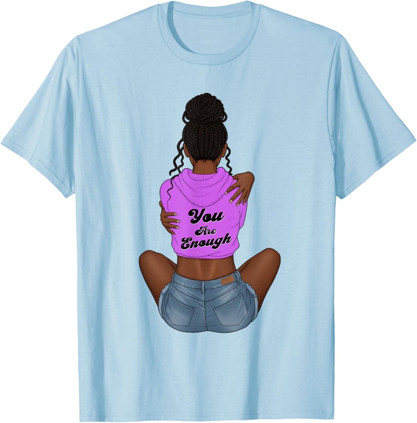 Enough Black History Month Juneteenth African American T-Shirt - T-Shirt | Light Blue