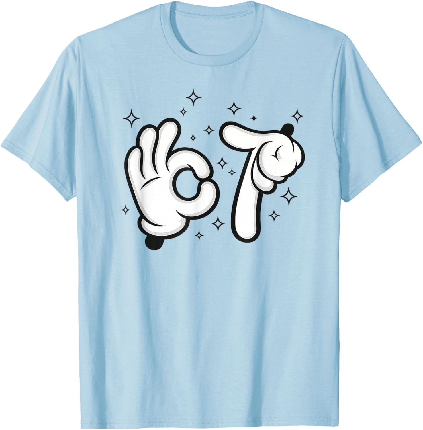 Six Seven Mouse Kids 67 Boys Youth 6-7 Meme Hands Funny T-Shirt - T-Shirt | Light Blue