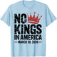 No Kings Protest March 28 2026 Resist Crown Grunge Democrat T-Shirt - T-Shirt | Light Blue