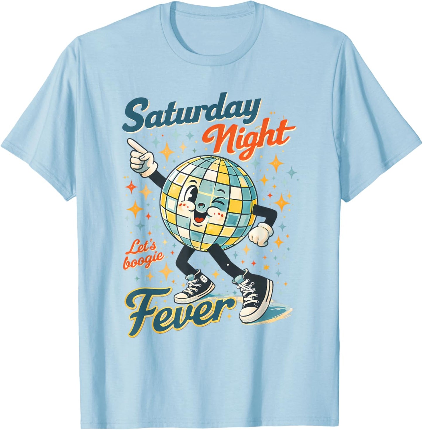 Disco Party Birthday Dancing Queen Saturday Night A Fever T-Shirt - T-Shirt | Light Blue
