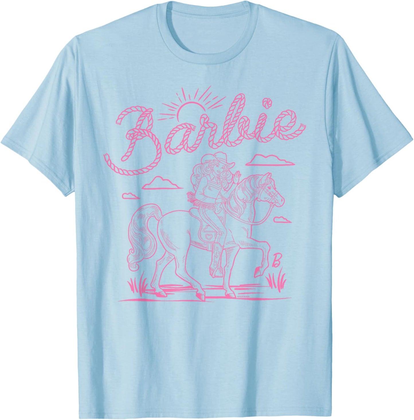 Barbie - Western - Horse T-Shirt - T-Shirt | Light Blue