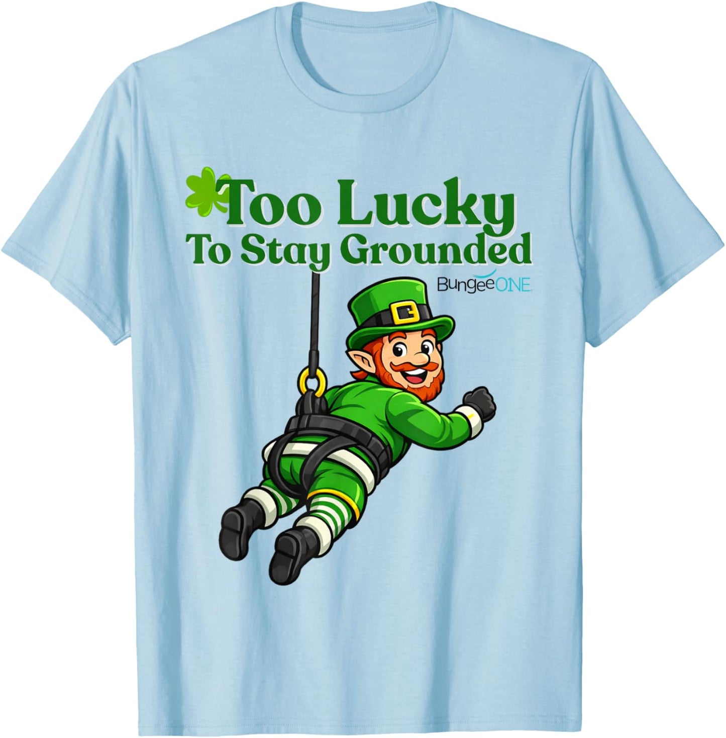 Too Lucky to Stay Grounded T-Shirt - T-Shirt | Light Blue