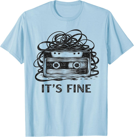 It's Fine Retro Cassette Tape 80's 90's T-Shirt - T-Shirt | Light Blue