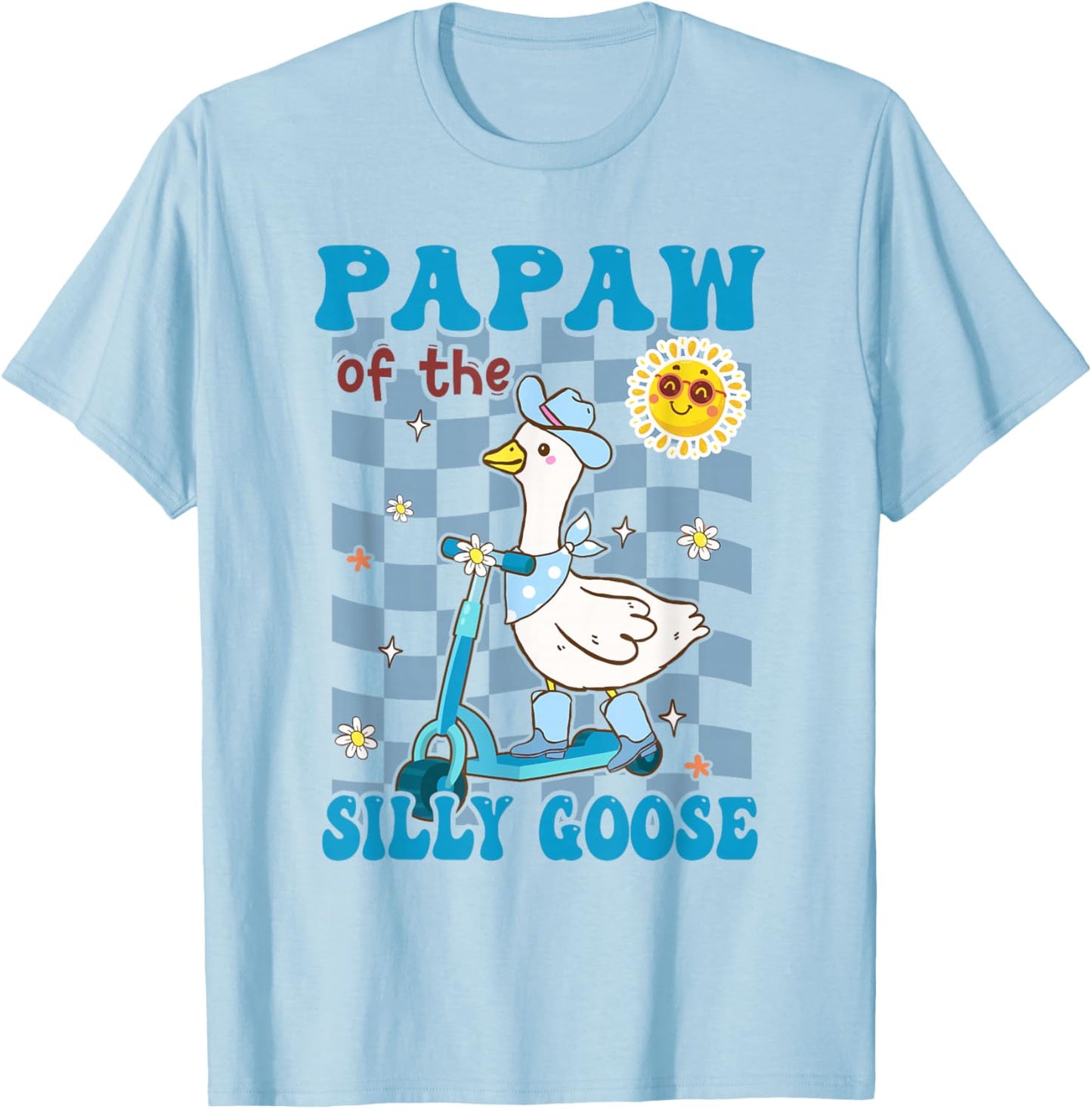 Papaw of The Silly Goose First Birthday Family Matching T-Shirt - T-Shirt | Light Blue