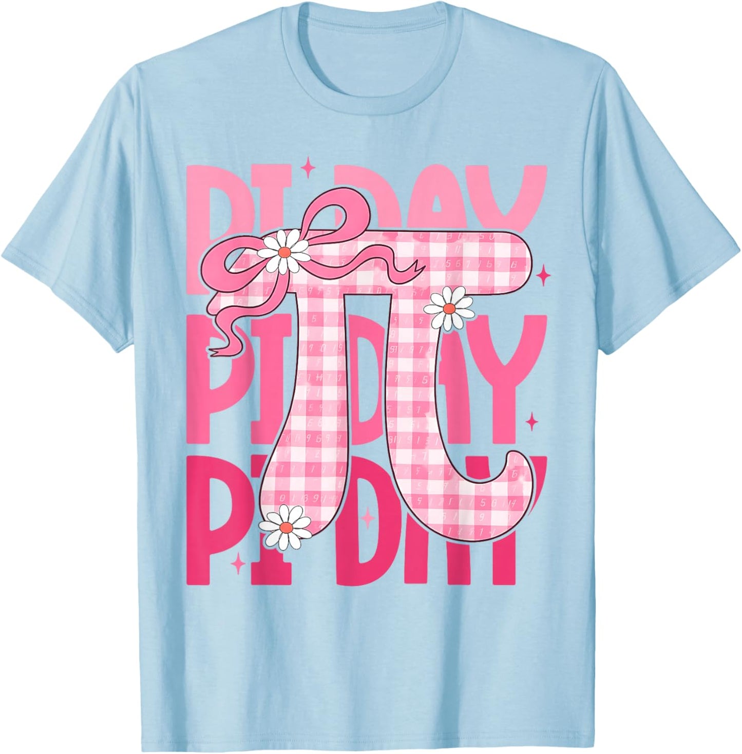Coquette Happy Pi Day 3.14 Women Girls Math Teacher Student T-Shirt - T-Shirt | Light Blue
