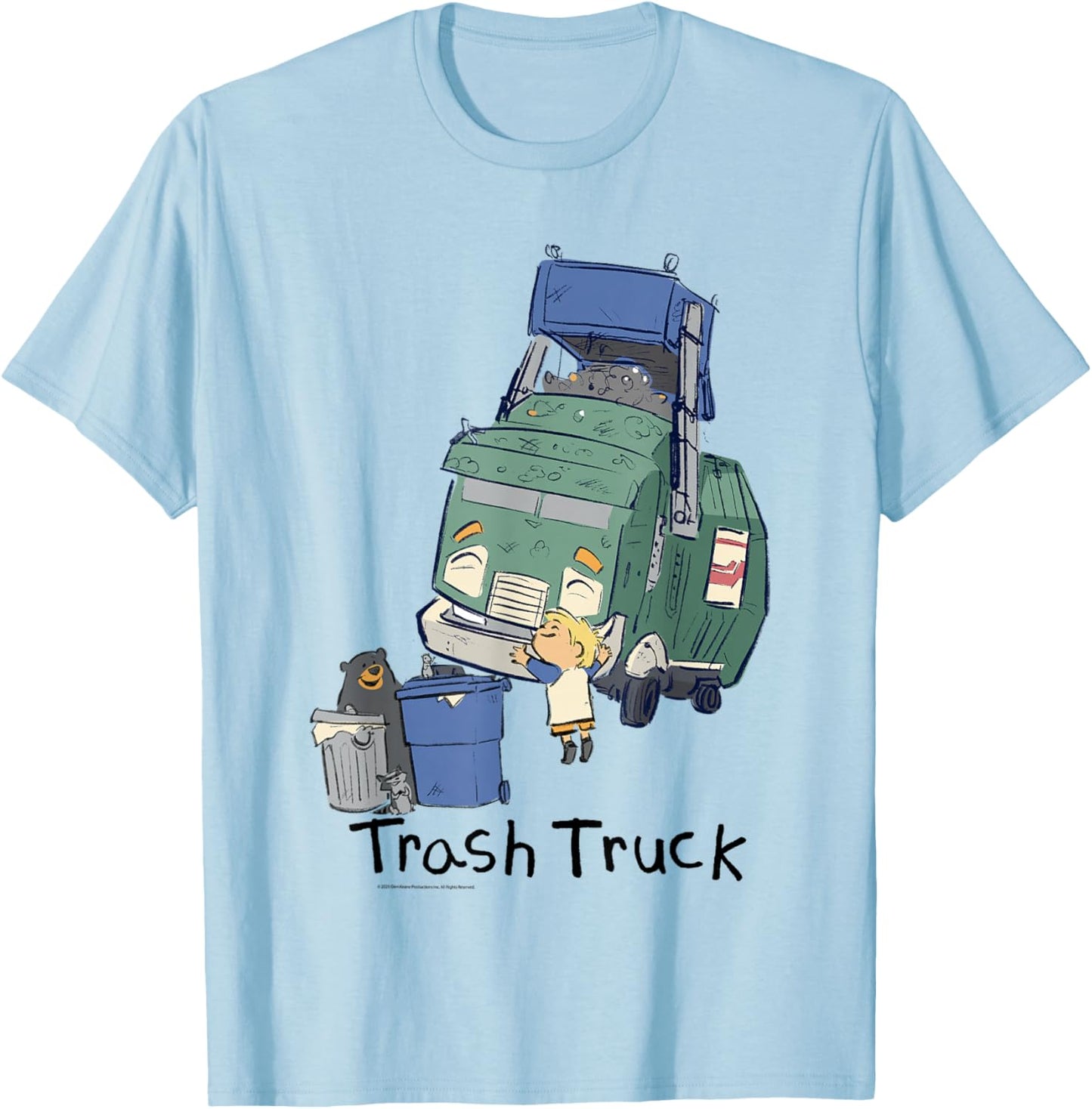 Hank Walter Donny and Ms. Mona Happy Hugging T-Shirt - T-Shirt | Light Blue