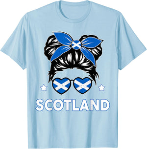 Toddler Girl Scotland-Shirt Scottish Flag Kids Women Teen T-Shirt - T-Shirt | Light Blue