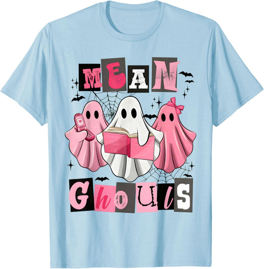 Funny Boo-JEE Cute Ghost Mean Ghouls Halloween Spooky Season T-Shirt - T-Shirt | Light Blue