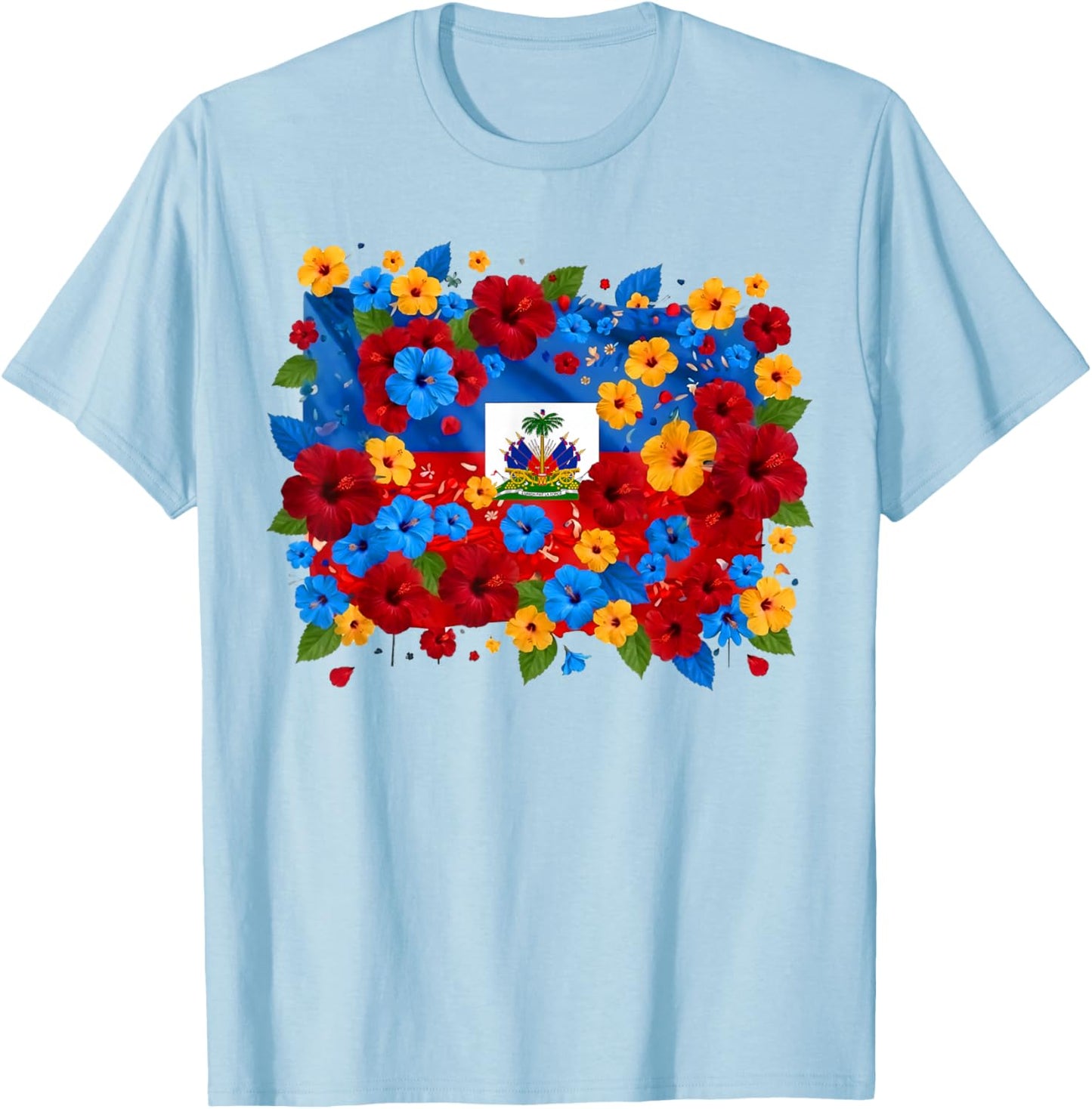 Haitian Flag Day Pride 1804 Culture First Black Men Women T-Shirt - T-Shirt | Light Blue