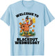 Welcome to Blackout Wednesday Funny Drunksgiving Party T-Shirt - T-Shirt | Light Blue