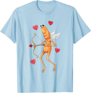 Marcus The Worm Valentine Cupid Meme Design T-Shirt - T-Shirt | Light Blue