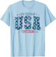 USA Patriotic 4th of July 2026 250 Years Freedom 1776-2026 T-Shirt - T-Shirt | Light Blue