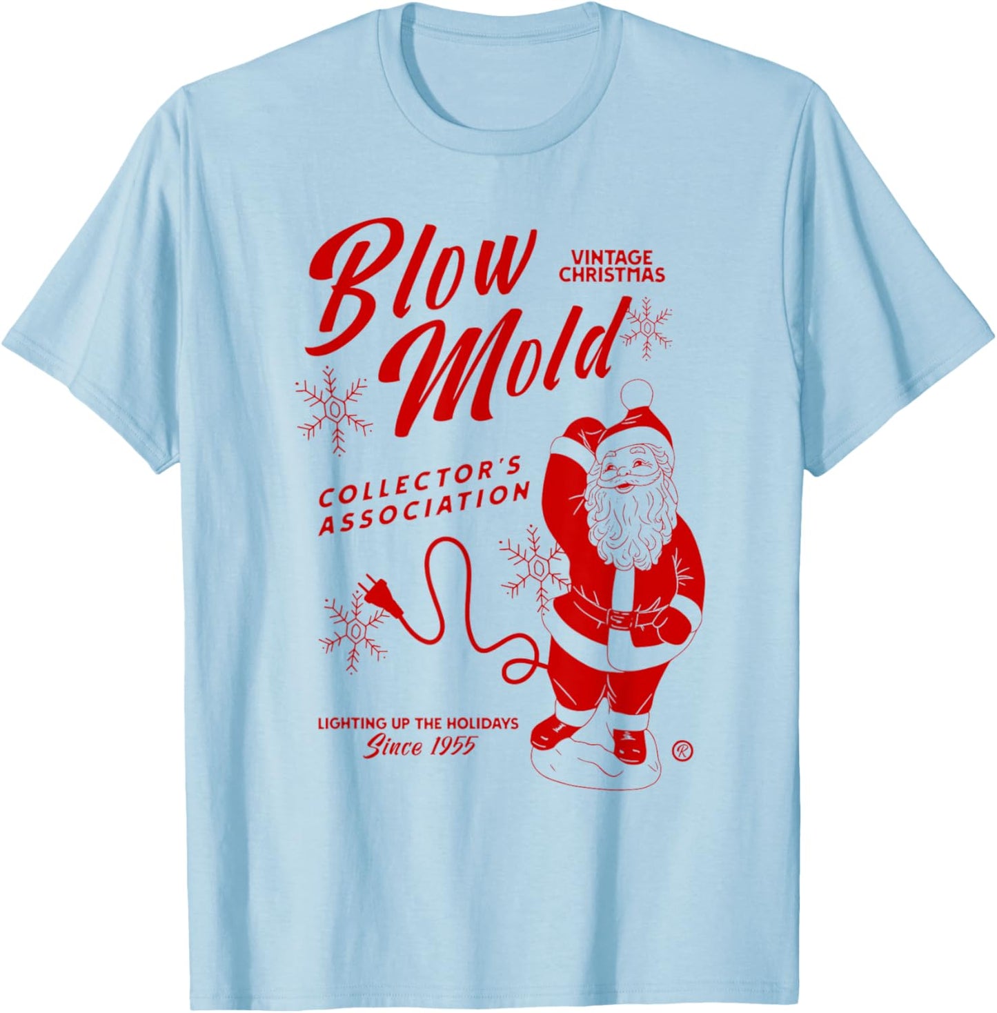 Vintage Christmas Blow Mold Collector's Association T-Shirt - T-Shirt | Light Blue