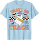 Trick or Teach Cute Ghost Teacher Halloween Spooky School T-Shirt - T-Shirt | Light Blue