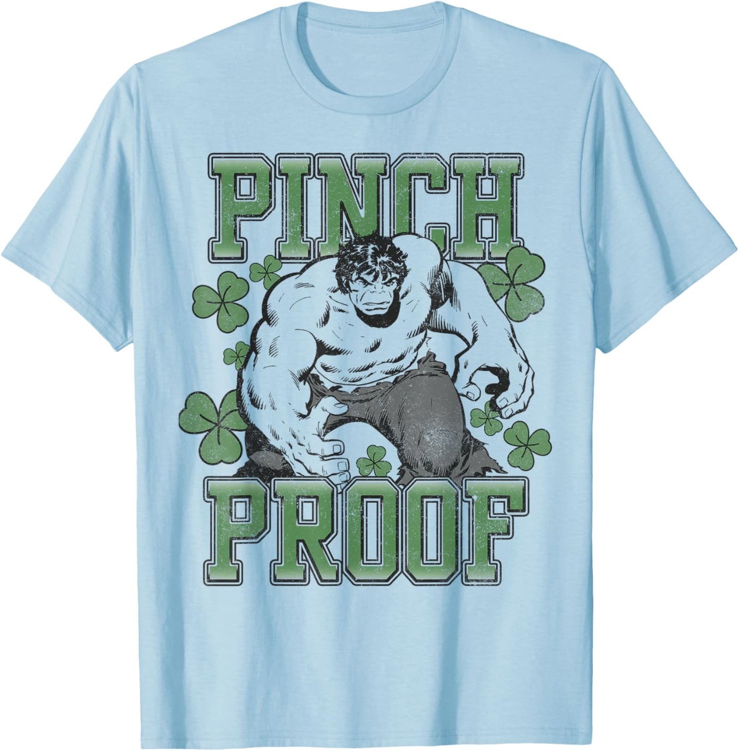 Marvel Comics Retro Classic St. Patrick's Day Pinch Proof T-Shirt - T-Shirt | Light Blue