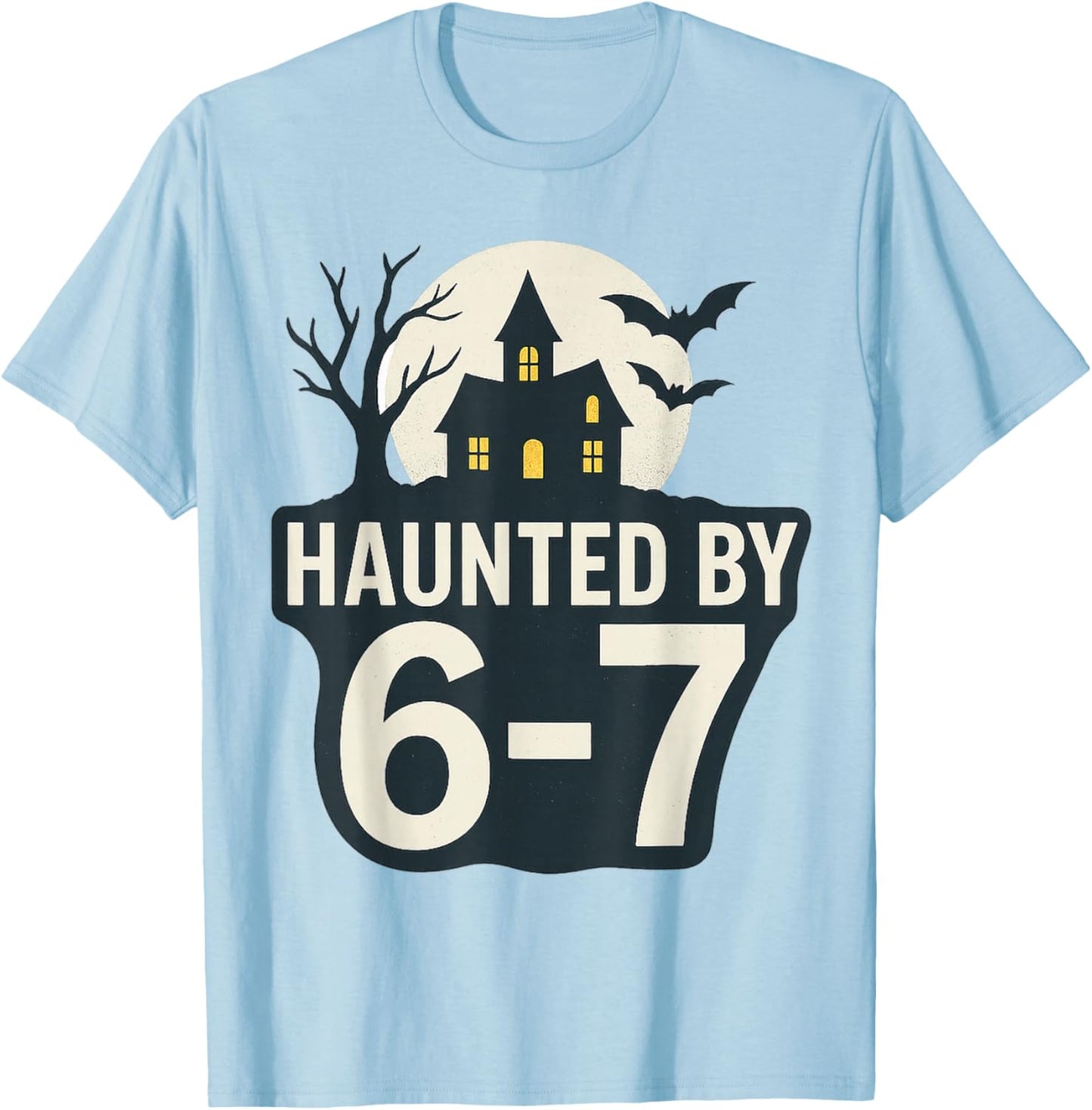 67 Meme Halloween House Spooky - Six Seven Gen Alpha Z T-Shirt - T-Shirt | Light Blue