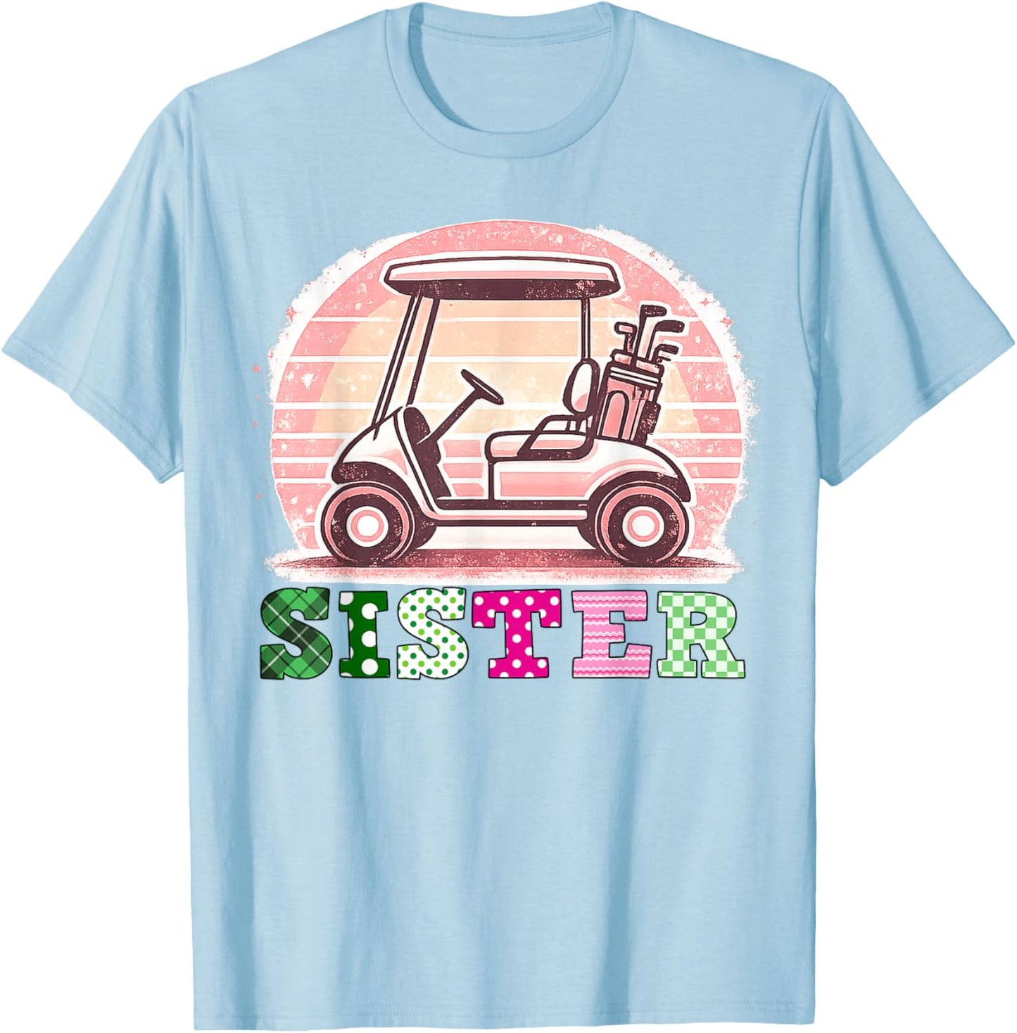 Golf Sister Golf Player Family Matching T-Shirt - T-Shirt | Light Blue