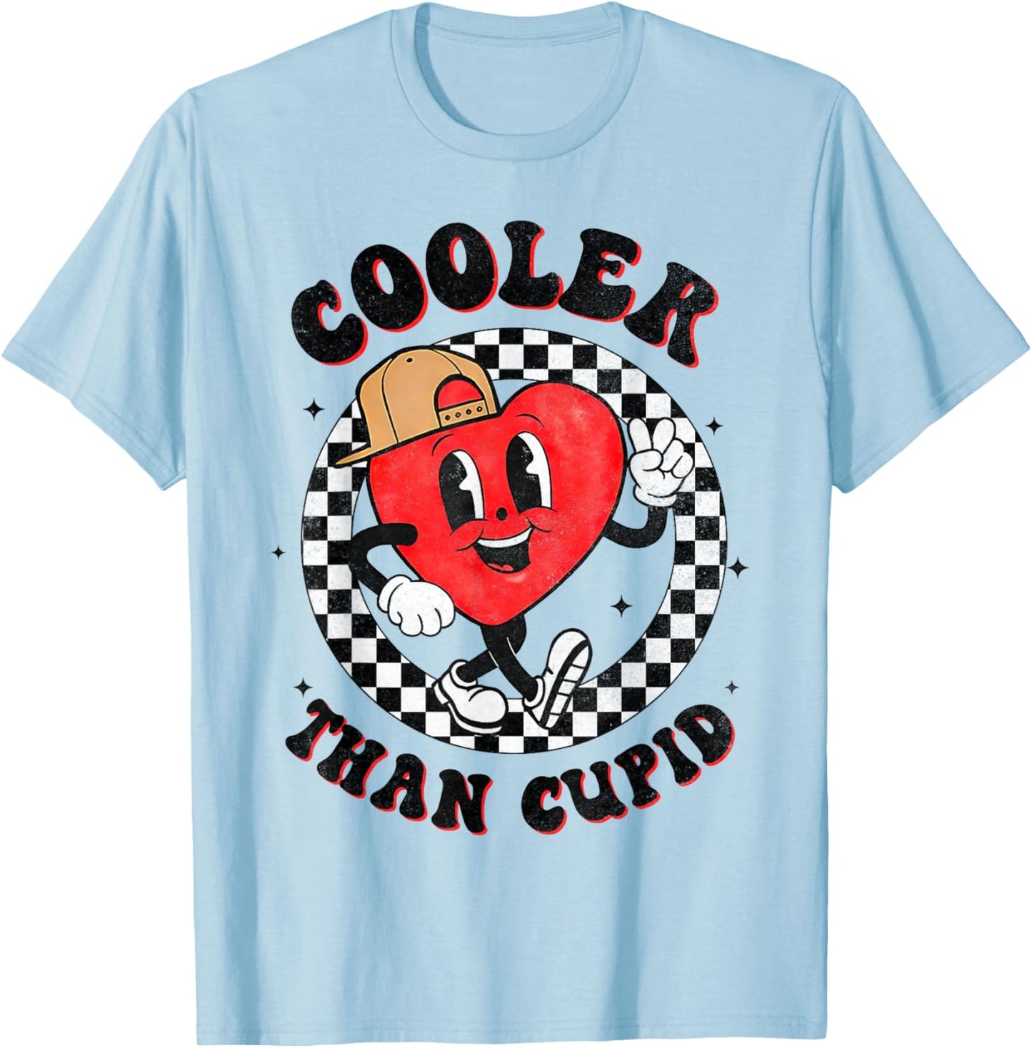 Cooler Than Cupid Valentines Day for Teens Kids Boys Girls T-Shirt - T-Shirt | Light Blue