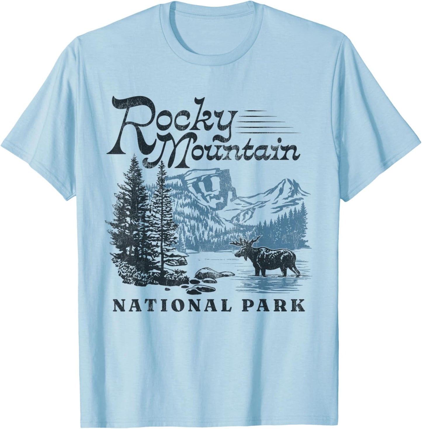 Rocky Mountain National Park T-Shirt - T-Shirt | Light Blue