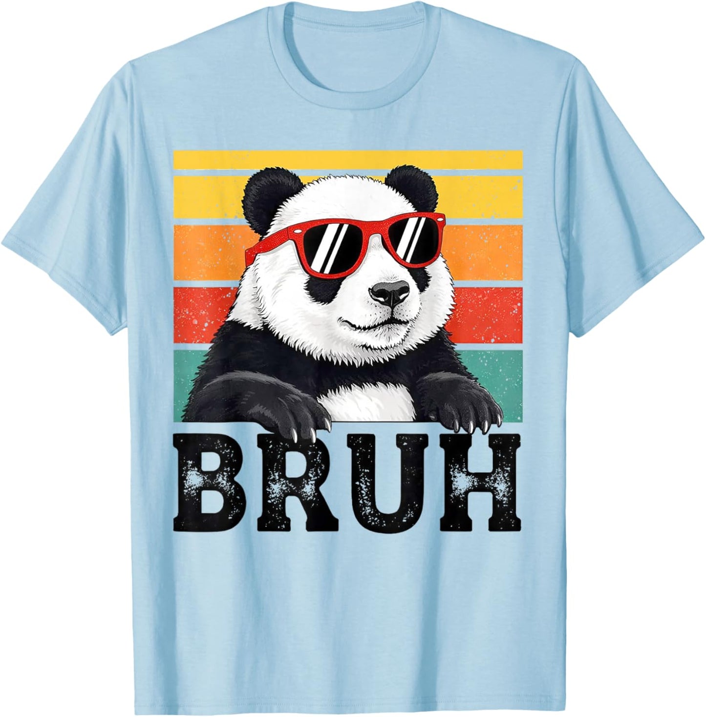 Cool Bruh Panda Men Women Kids Teens Funny Panda Lover T-Shirt - T-Shirt | Light Blue