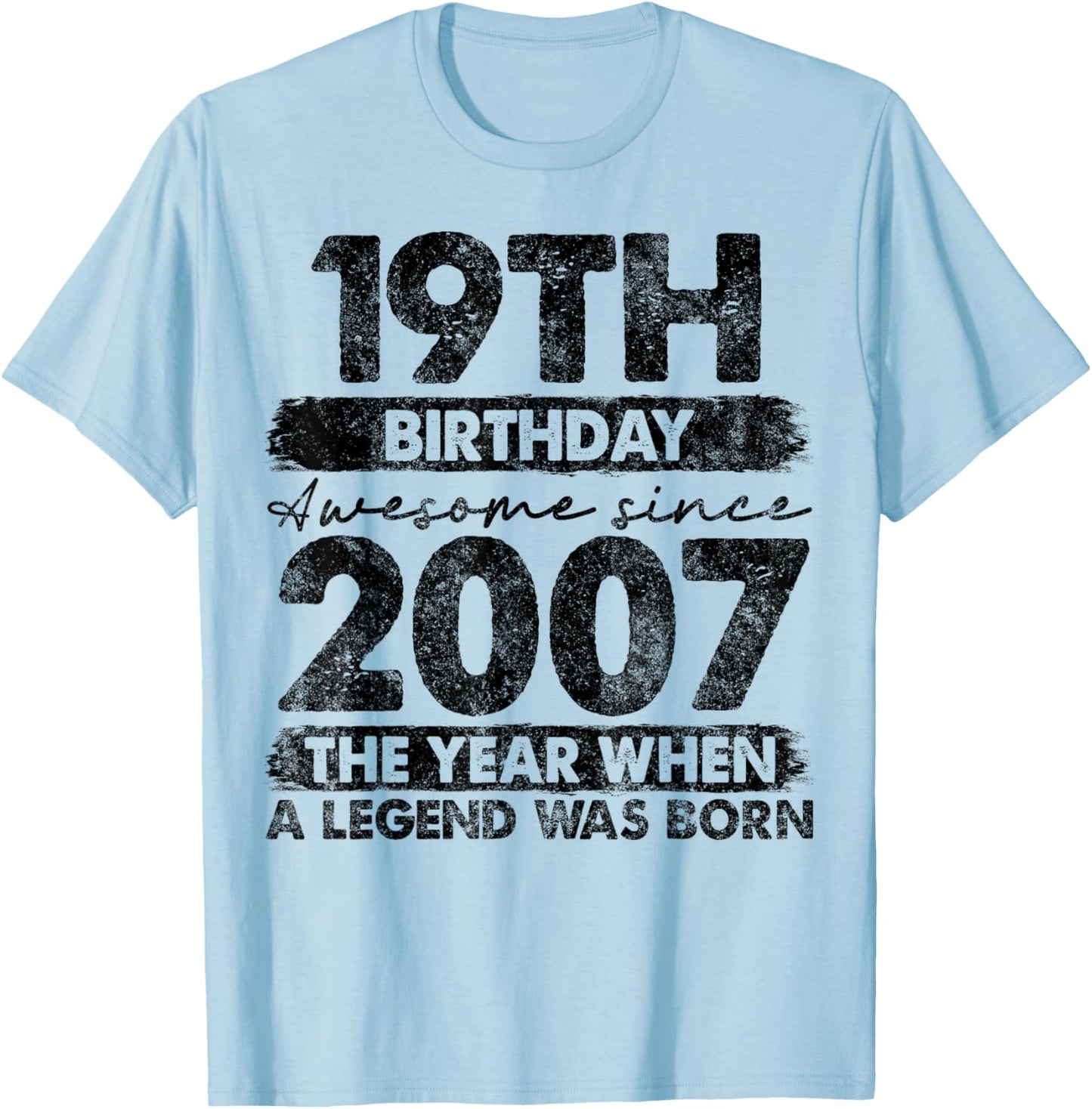 19 Year Old Gifts Vintage 2007 Limited Edition 19th Birthday T-Shirt - T-Shirt | Light Blue