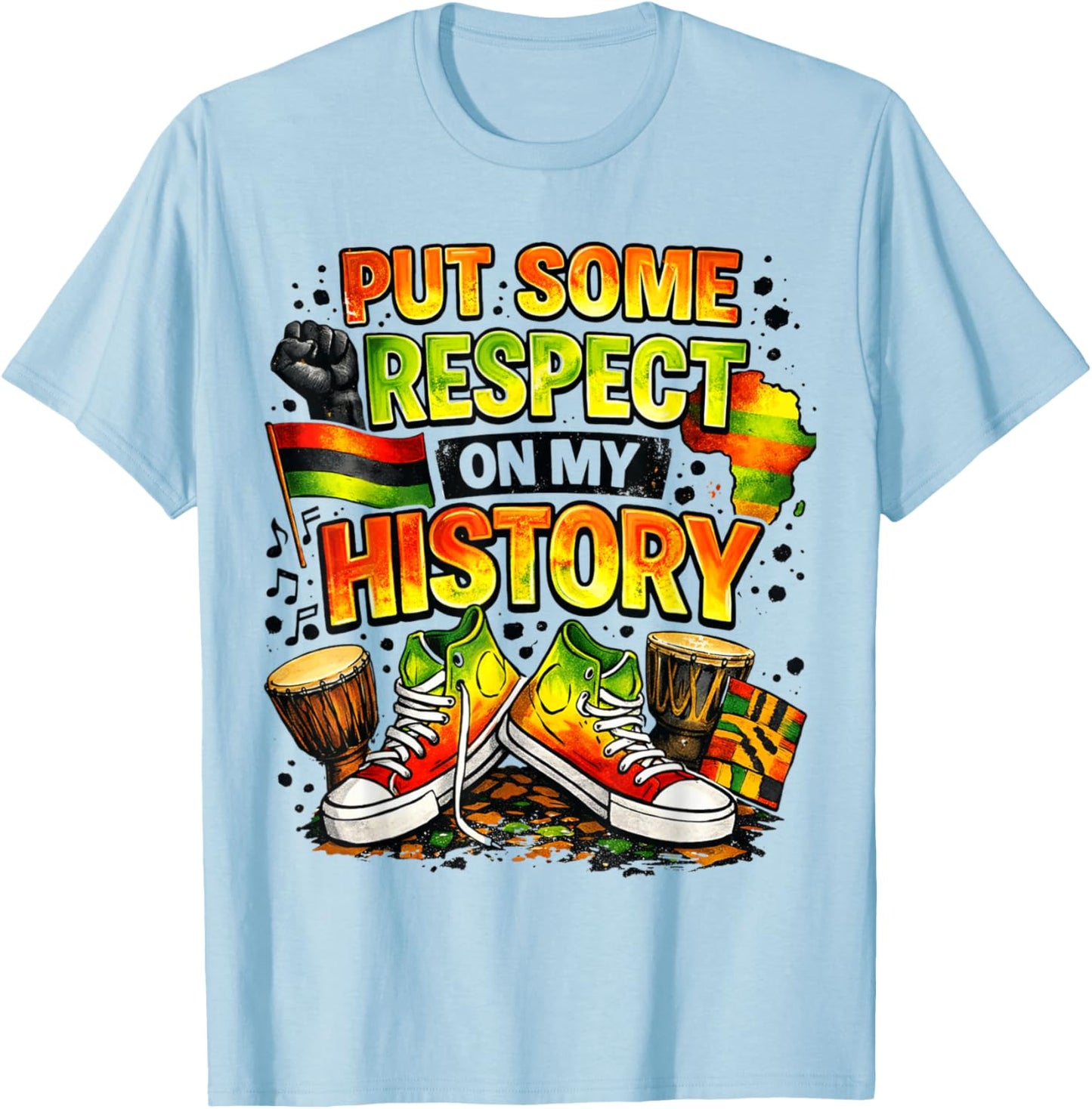 Black History Month 2026 African Americans Freedom Pride T-Shirt - T-Shirt | Light Blue