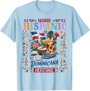 Dominican Republic Flag Culture Idea for Kids Dominicana T-Shirt - T-Shirt | Light Blue