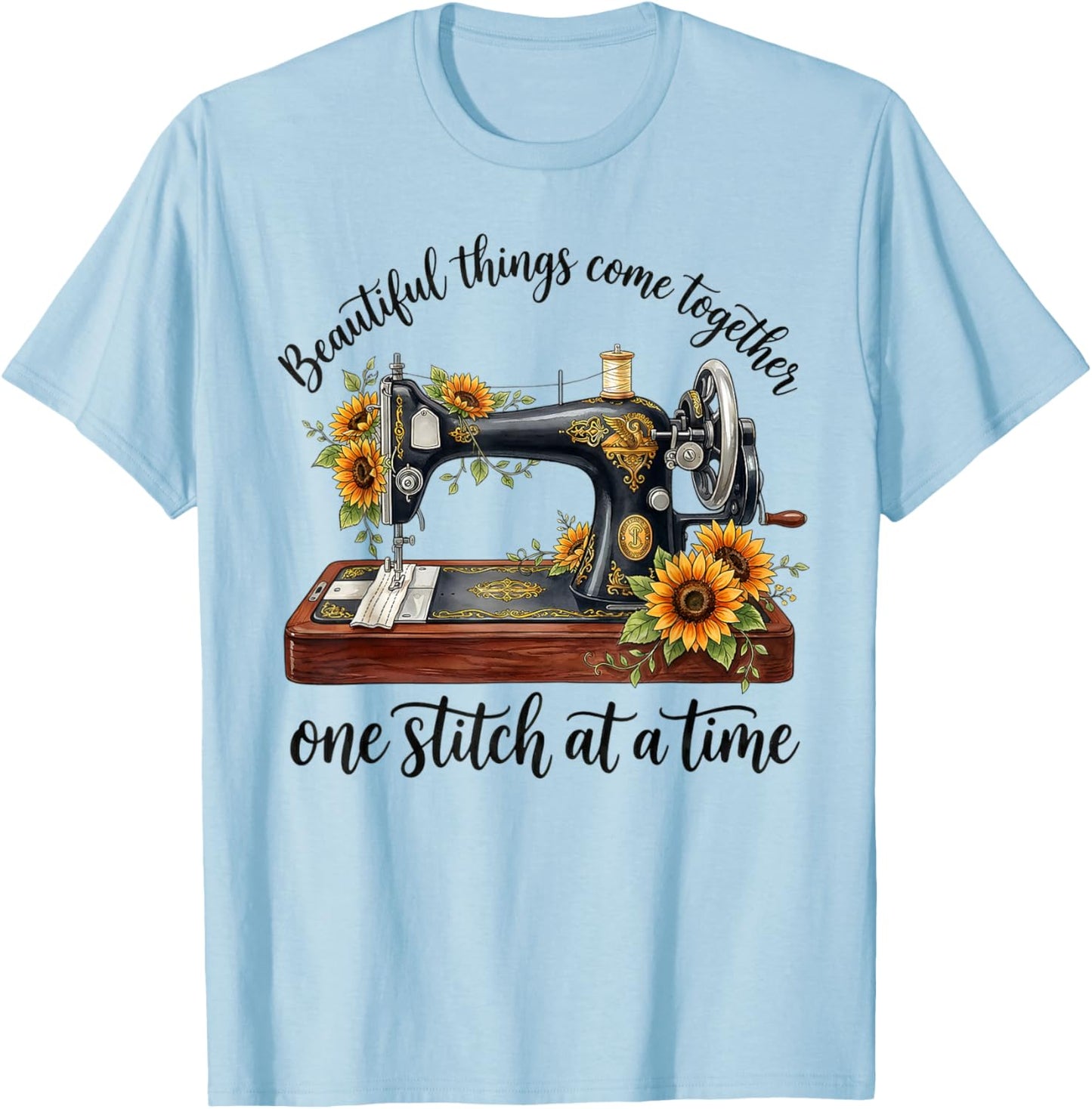 Quilting Yarn Graphic Design Seamstress Sewing Themed T-Shirt - T-Shirt | Light Blue