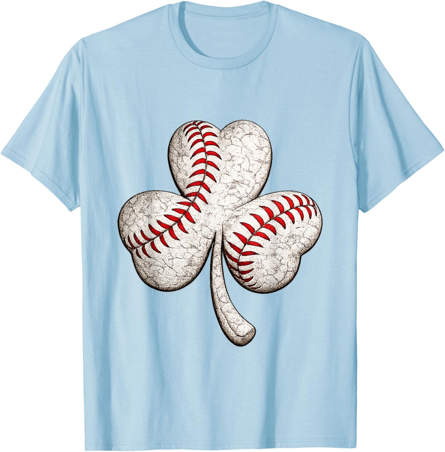 Baseball Shamrock St Patricks Day for Boys Girls Men Women T-Shirt - T-Shirt | Light Blue
