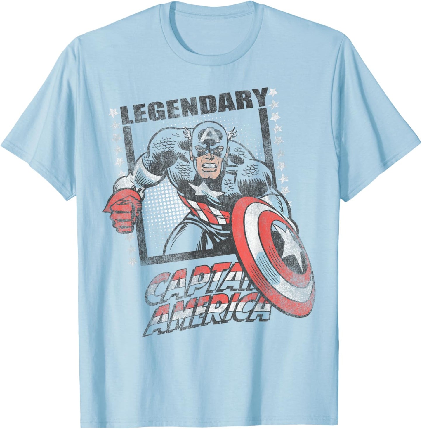 Marvel Captain America: Brave New World Legendary Hero T-Shirt - T-Shirt | Light Blue