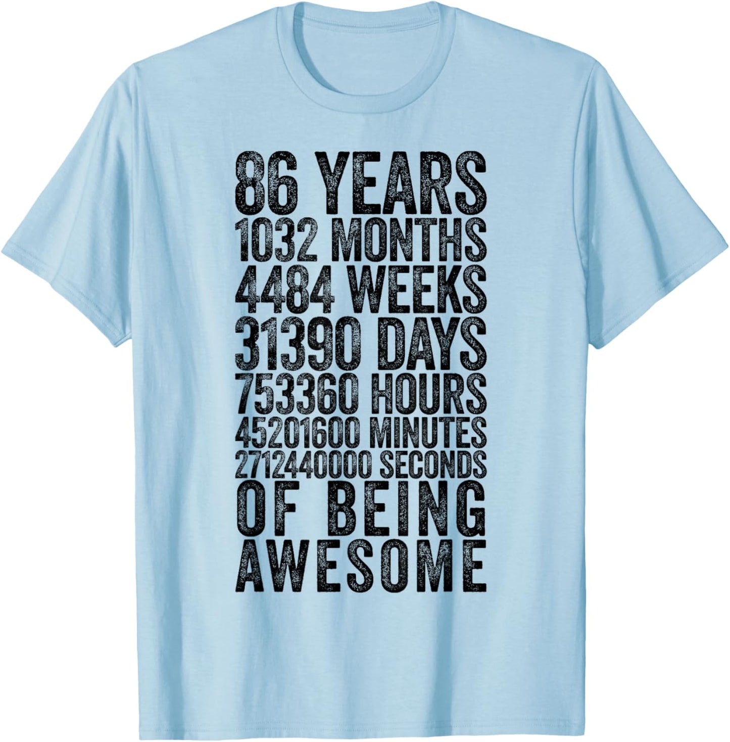 Funny 86th Birthday Shirt Old Meter Funny 86 Year Old Gifts T-Shirt - T-Shirt | Light Blue