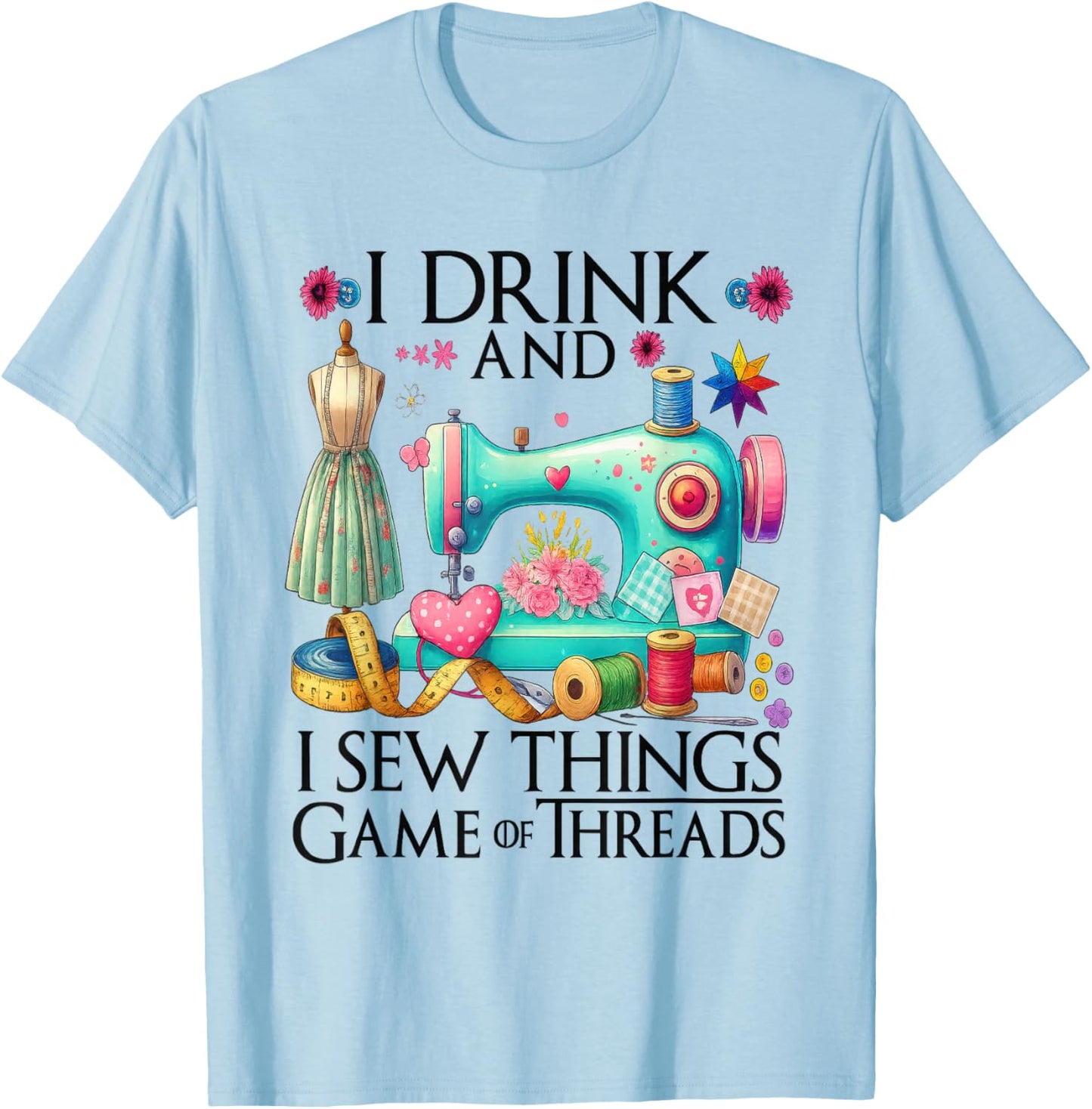 Funny Quilting Art Quilting Sewing Lover Quilter T-Shirt - T-Shirt | Light Blue