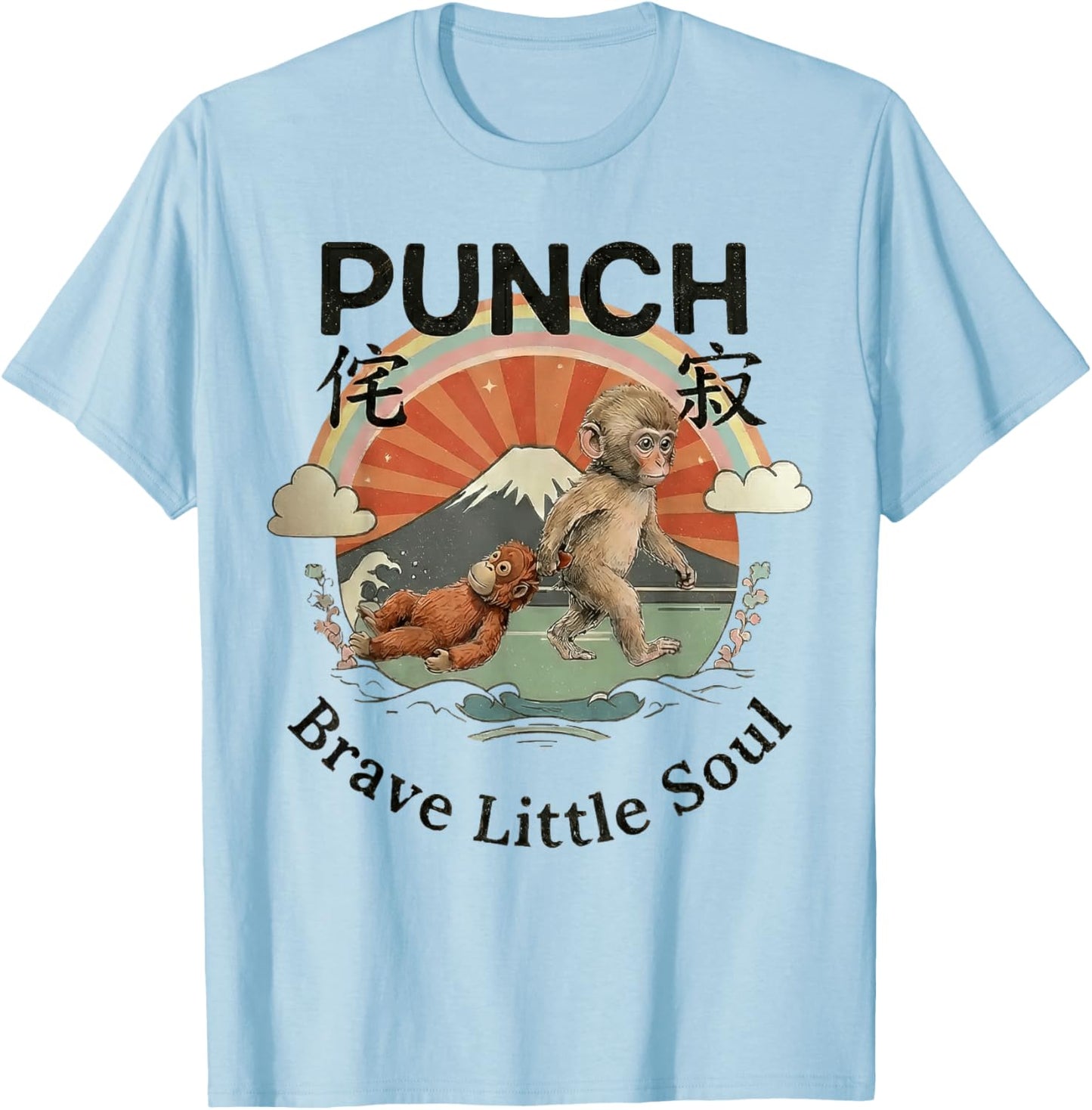Monkey Punch Brave a Little Soul T-Shirt - T-Shirt | Light Blue