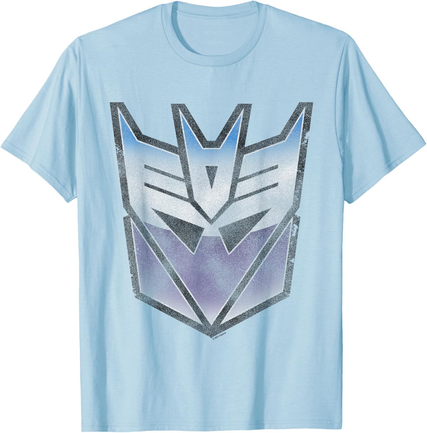 Transformers Distressed Decepticon Sigil T-Shirt - T-Shirt | Light Blue