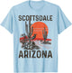 Scottsdale Arizona Roadrunner Desert Cactus Vintage T-Shirt - T-Shirt | Light Blue