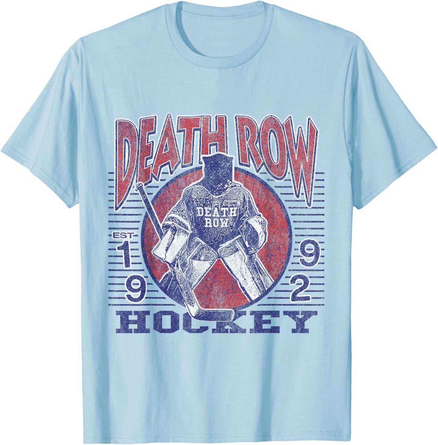 Official Death Row Records Athletics Hockey T-Shirt - T-Shirt | Light Blue