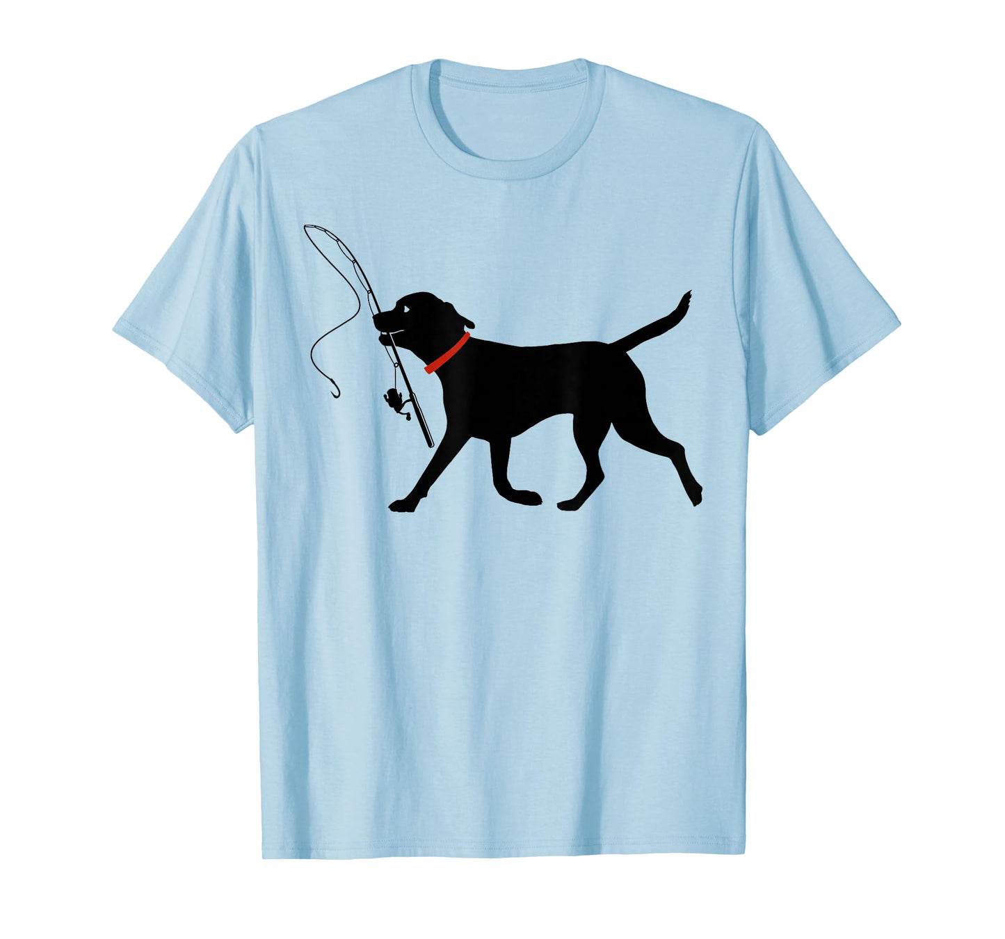 Labrador Retriever Running Fly Fishing Black Lab Dog T-Shirt