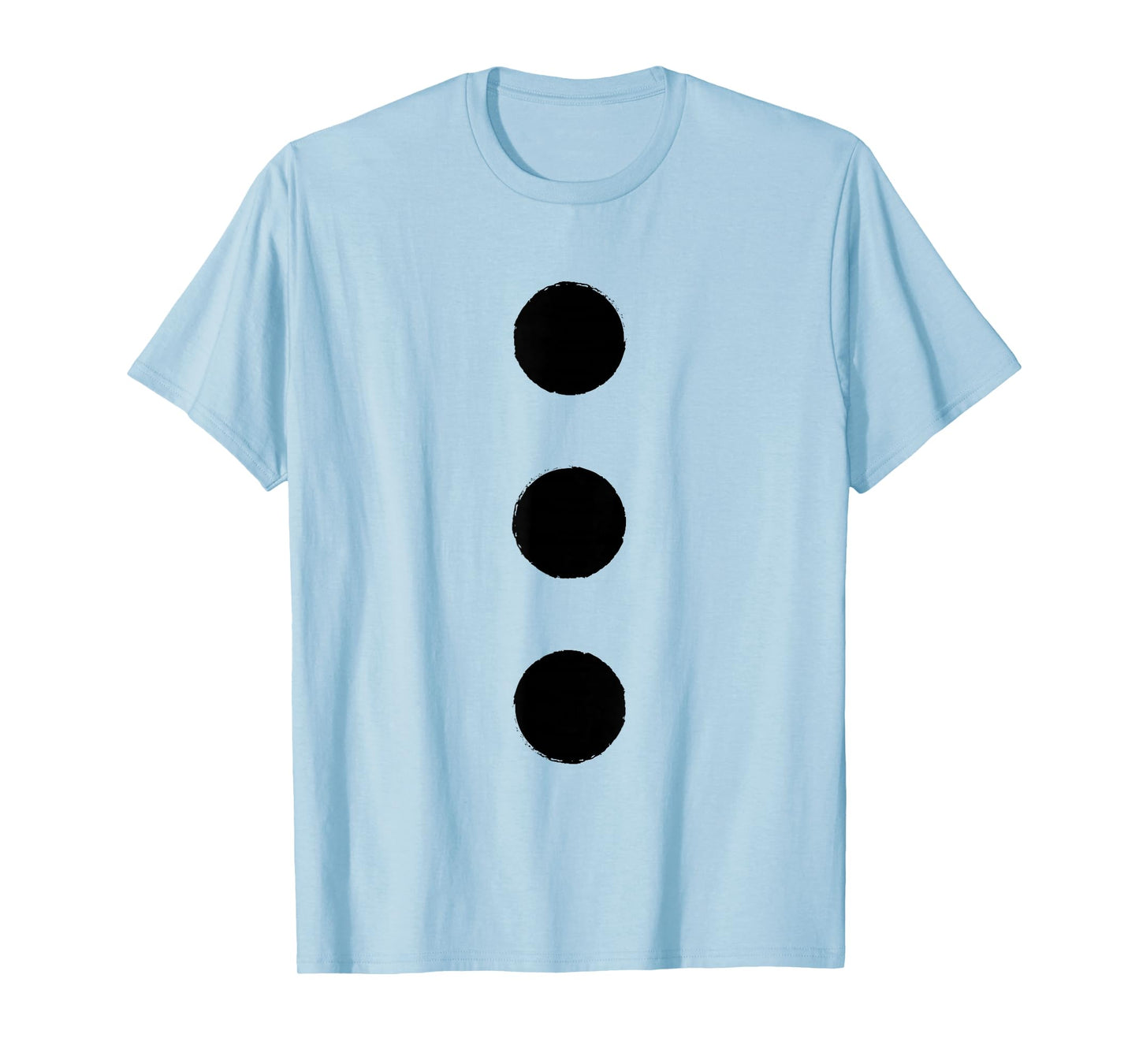 Snowman Costume Apparel Three Black Buttons Christmas Outfit T-Shirt