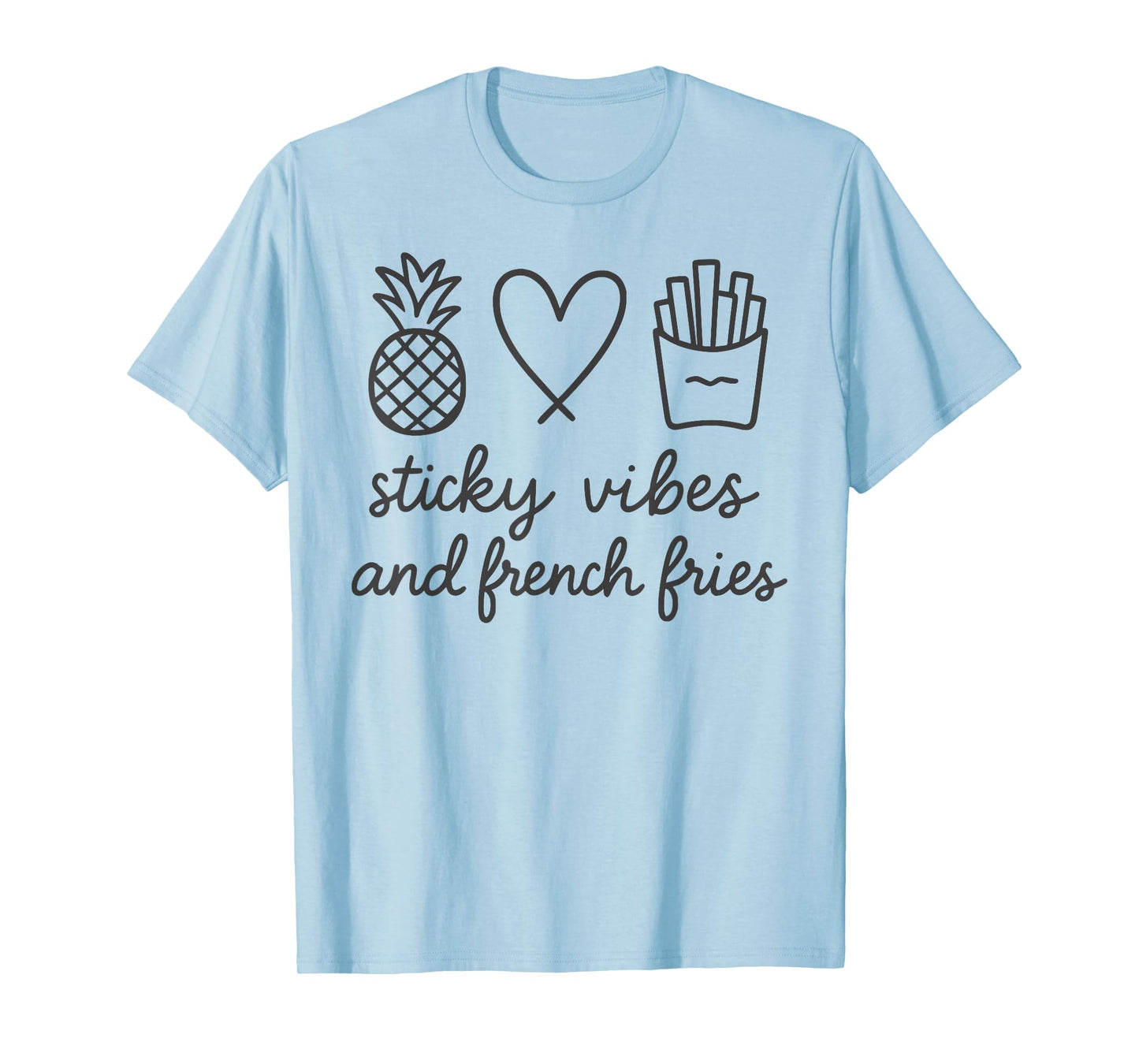 IVF Mom Pregnancy Transfer Day Sticky Vibes & French Fries T-Shirt