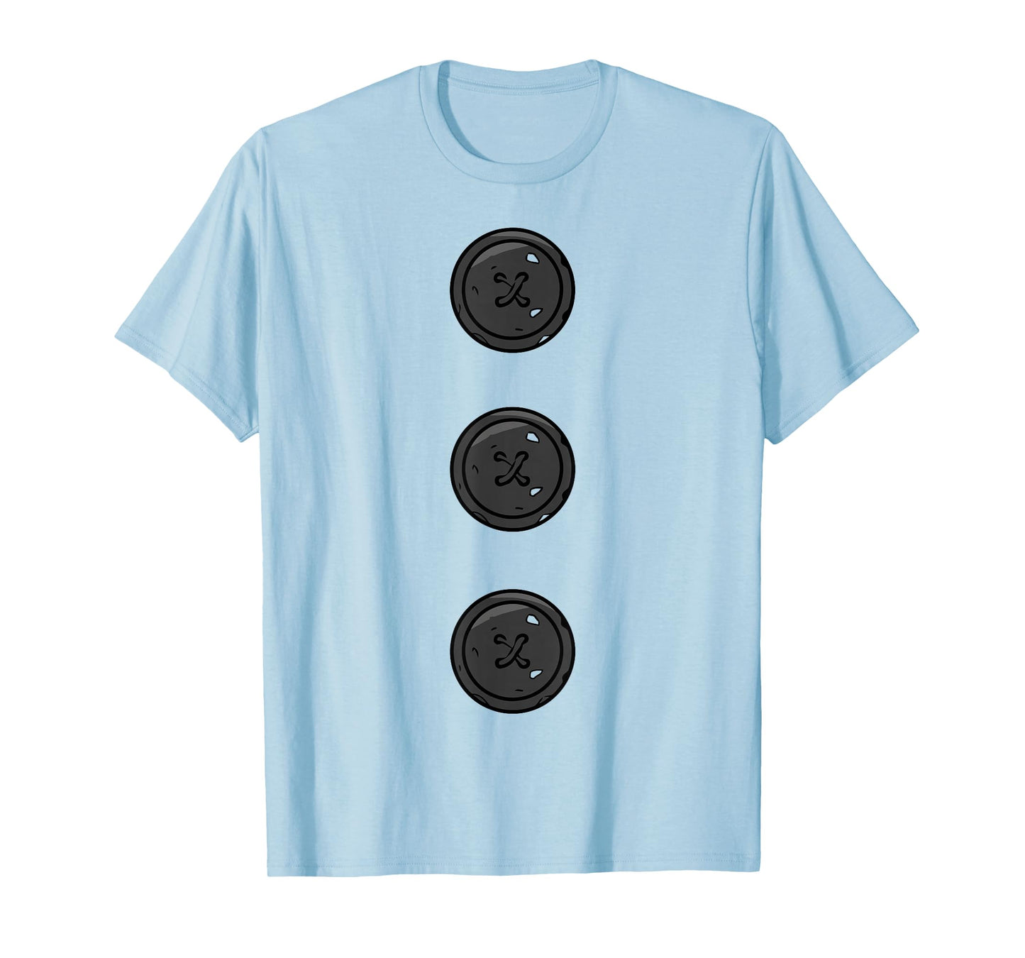 Funny Christmas Snowman Three Black Buttons Xmas Costume T-Shirt