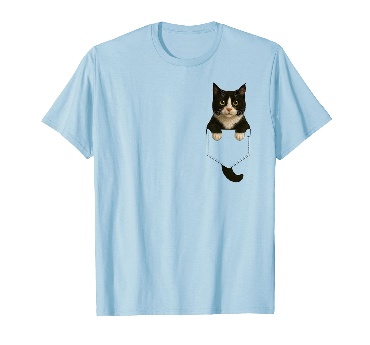 Funny Black White Tuxedo Cat Feline Lover Women Men Adults T-Shirt