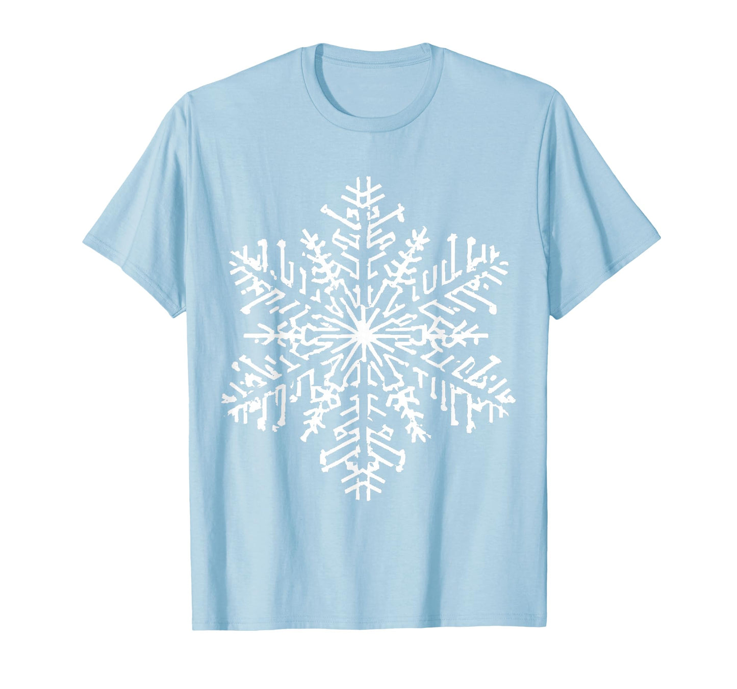 Snowflake Christmas Light Blue T-Shirt