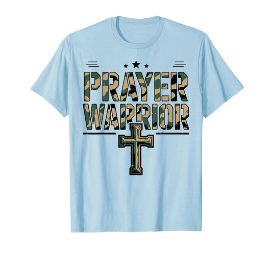 Camo Prayer Warrior God Armor Jesus Christian Faith Defender T-Shirt