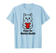 Paws for Mental Health Cat Tee Cute Kitty Heart Hug T T-Shirt