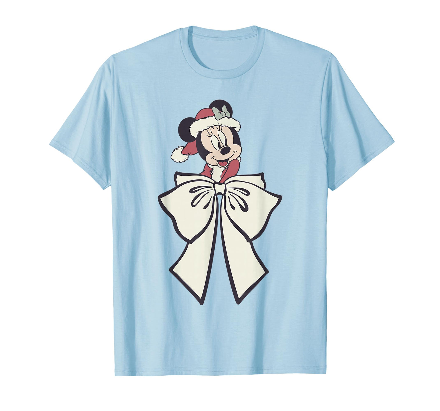 Disney Minnie Mouse Christmas Mrs. Claus Big Bow Portrait T-Shirt