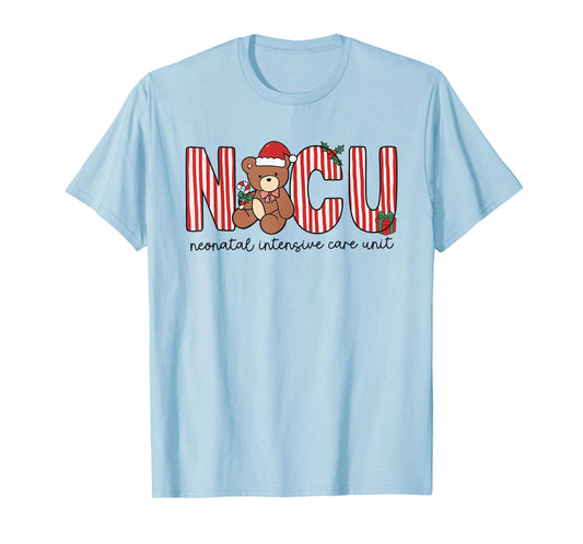 Women NICU Christmas Neonatal Intensive Care Unit Holiday T-Shirt