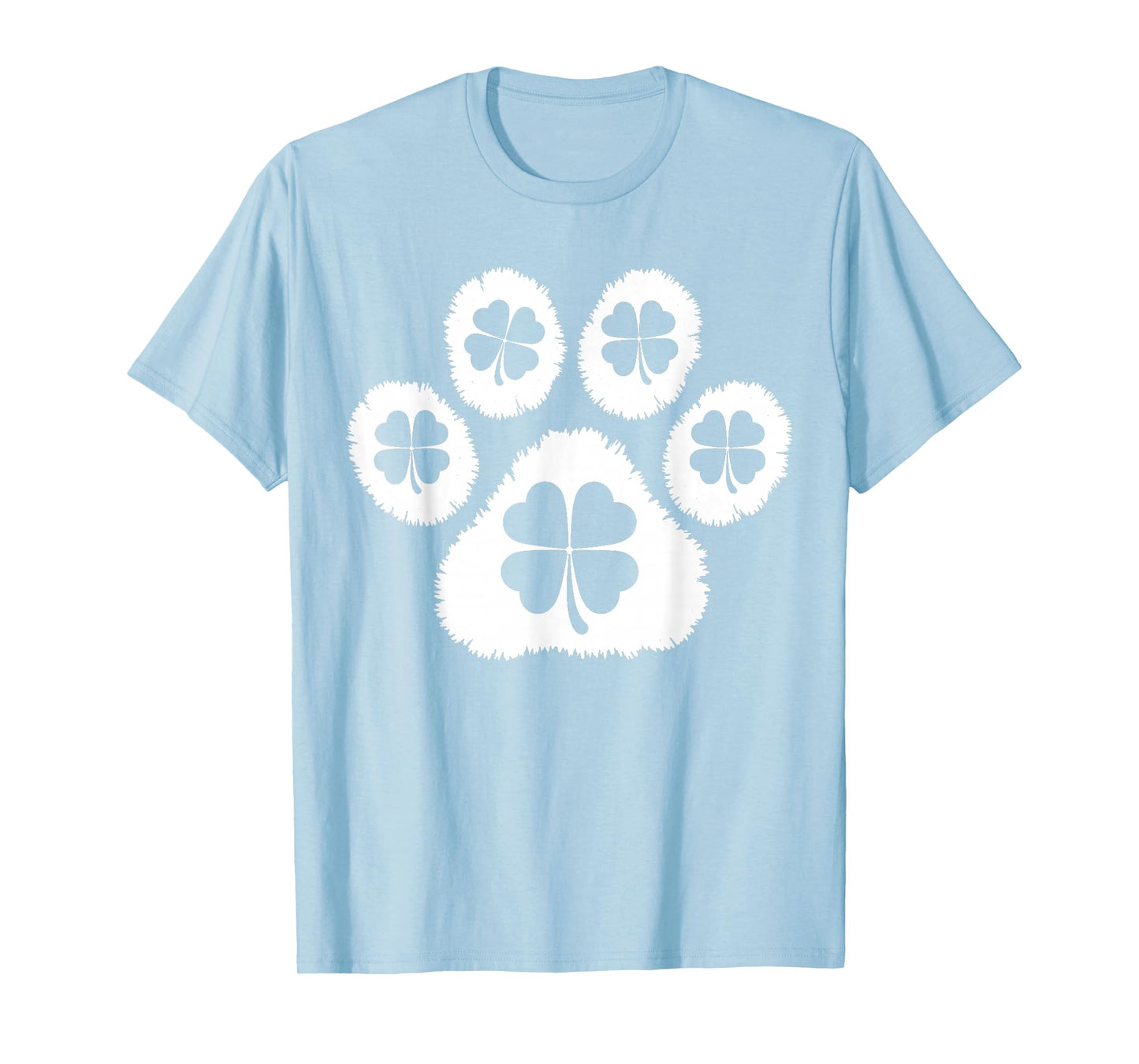 Paw Print Dog Owner Lover Patricks Day Shamrock Men Women T-Shirt